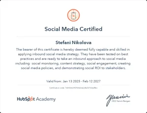 HubSpot Social Media Certified